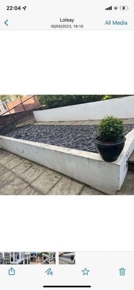 Garden walls painted