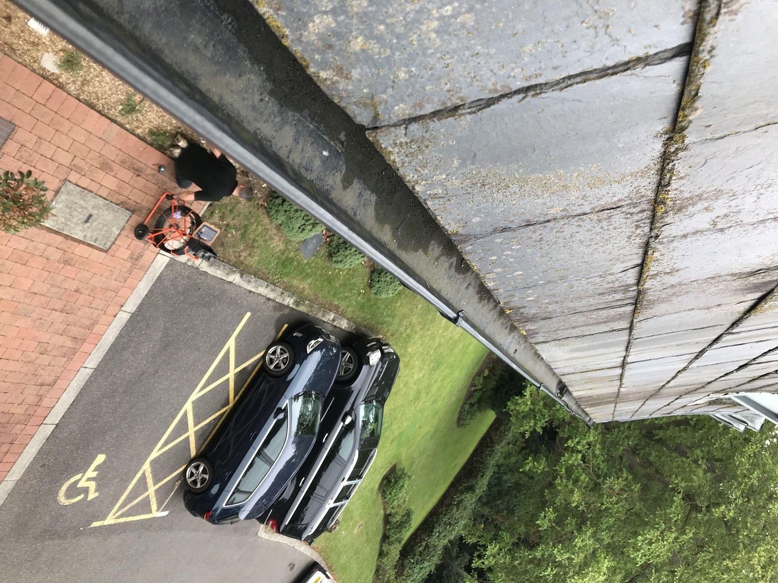 Gutter clearance on a block of flats