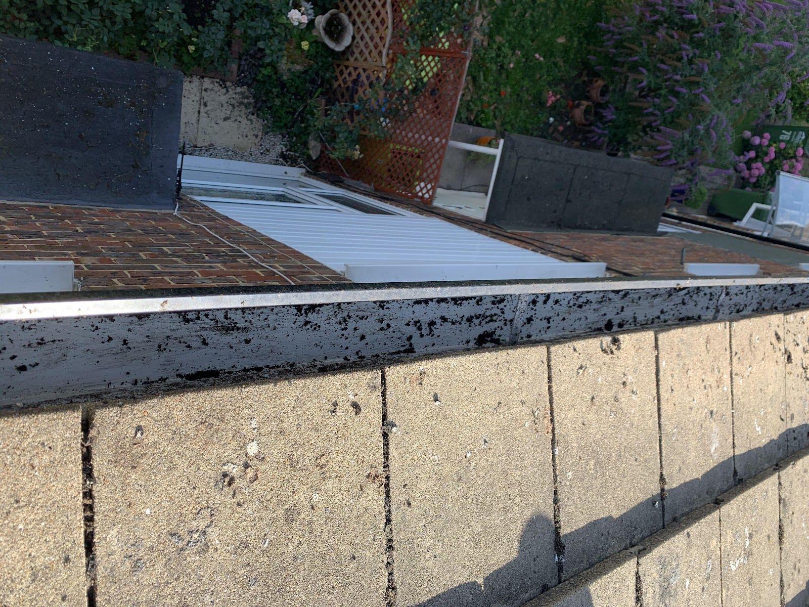 Same gutter after clearing