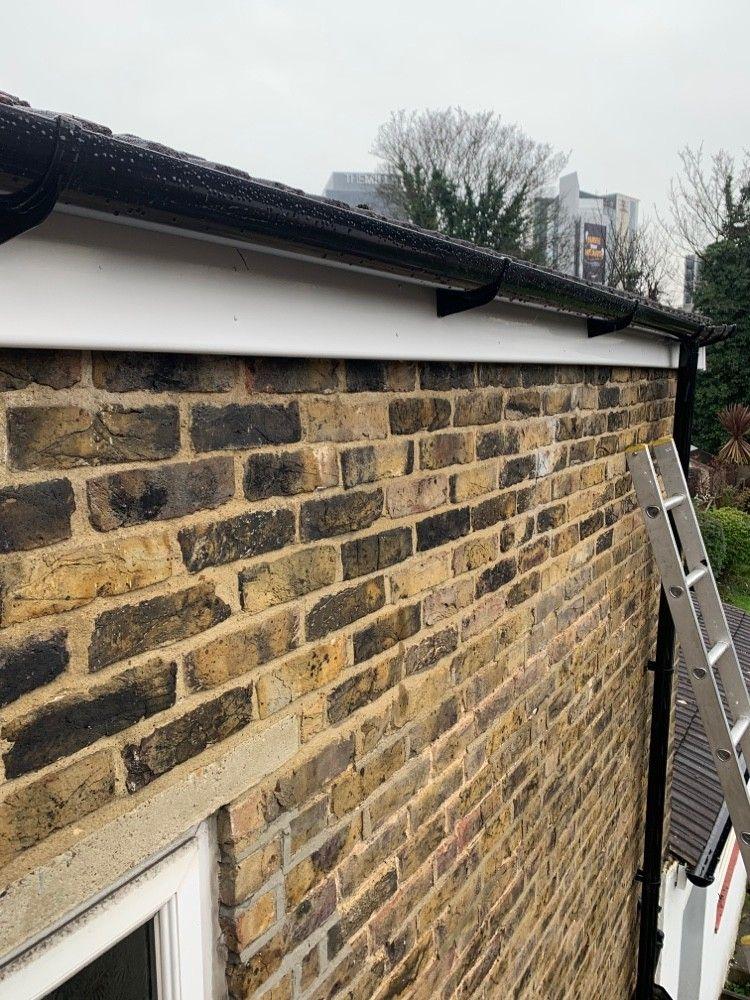 New white fascia with black guttering