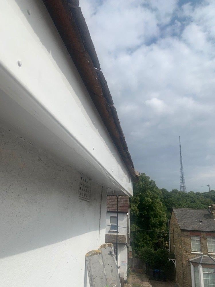 New white soffit and fascia