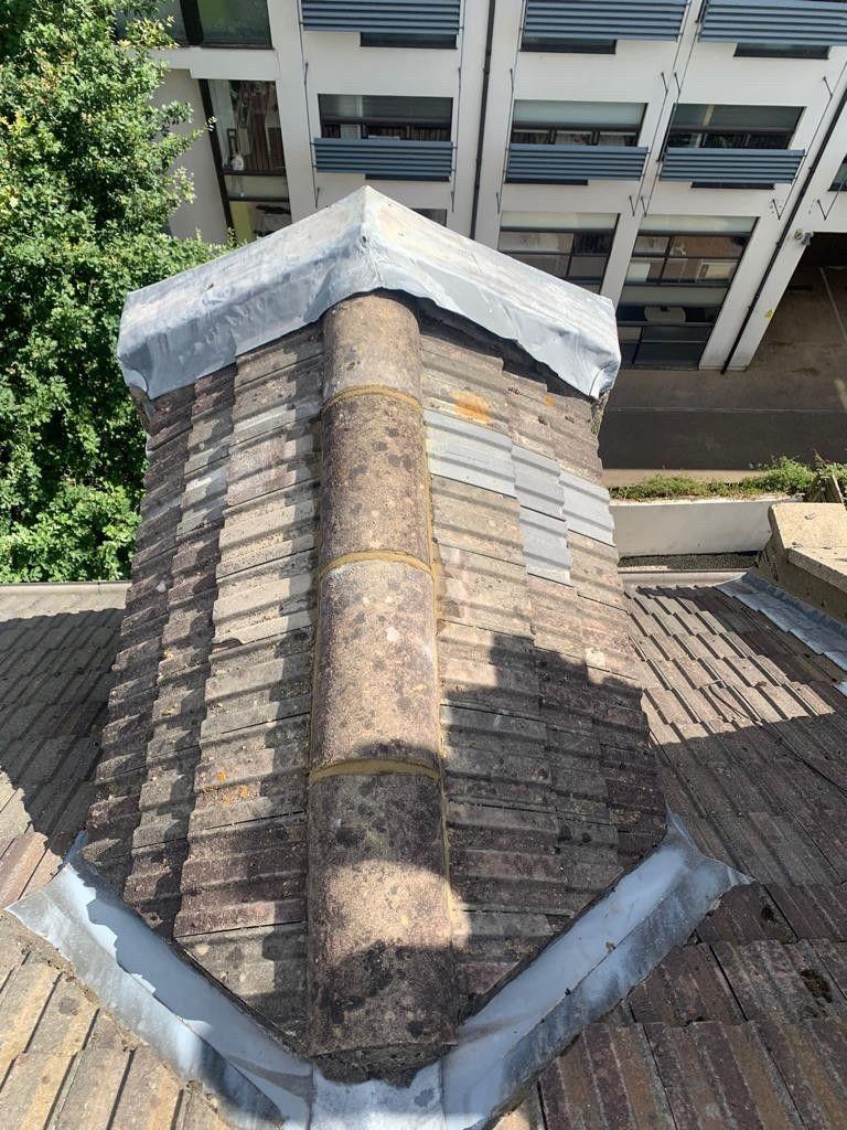 Hip repair with new lead flashing