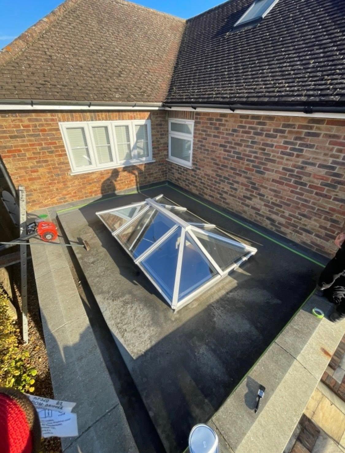 Flat roof repair, prep