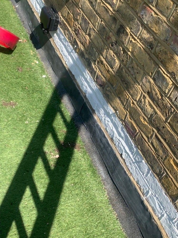 New flashing along a wall