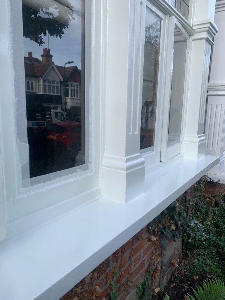Window frames repainted